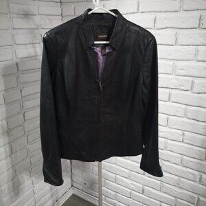 Danier Leather Ladies Black Fully Lined Jacket